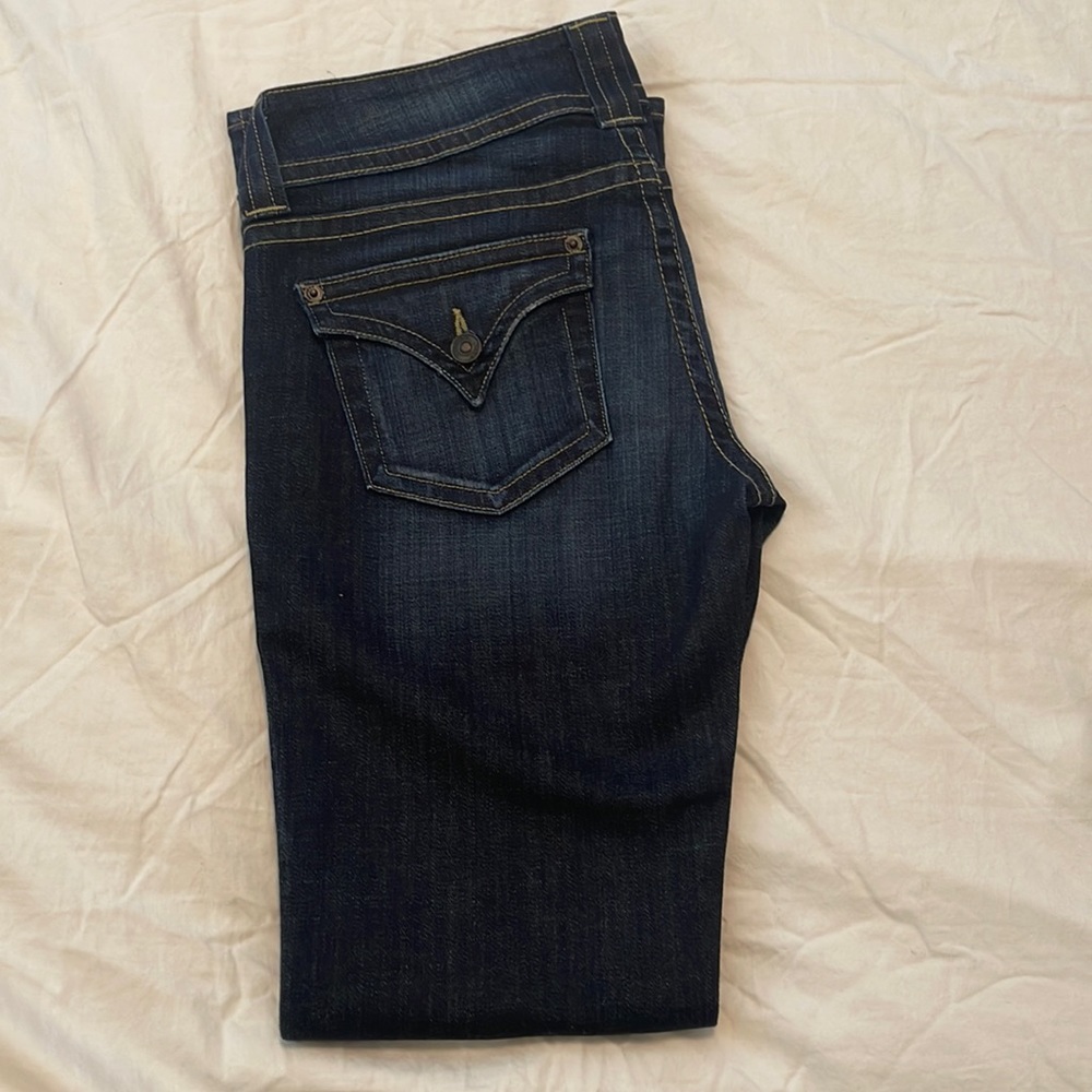 Hudson dark blue jeans. Boot cut.